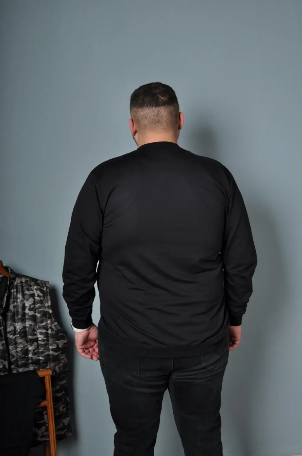 Büyük Beden Erkek Sweat Dikiş Model Siyah Beyaz Kırmızı Renk