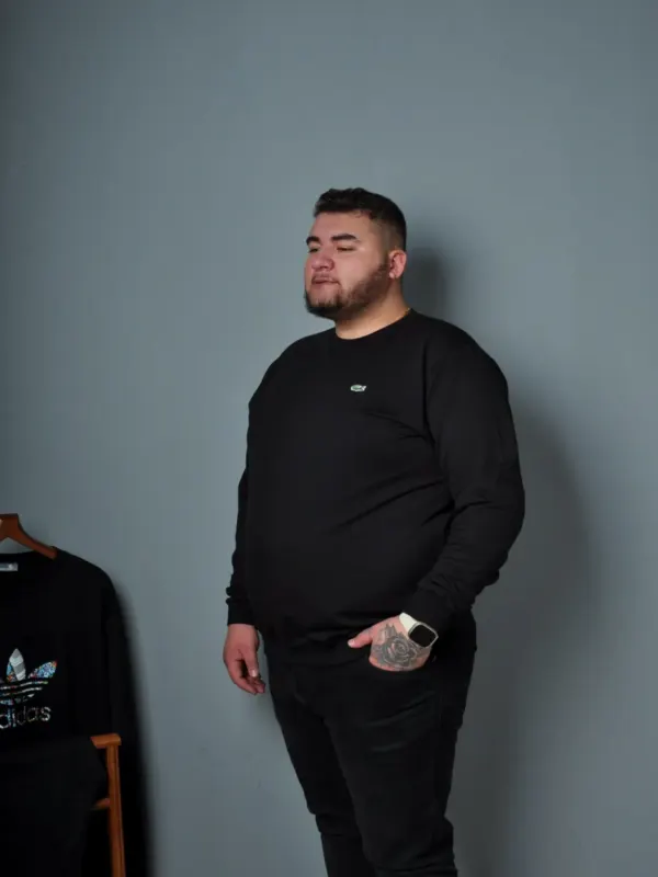 Büyük Beden Erkek Sweat Siyah Beyaz Kırmızı Renk