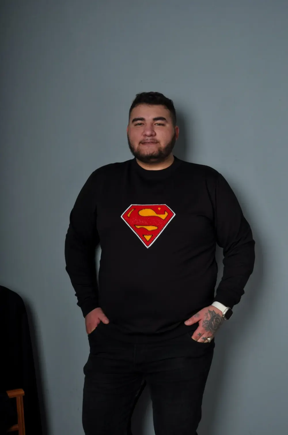 Büyük Beden Erkek Sweat Dikiş Model Siyah Beyaz Kırmızı Renk