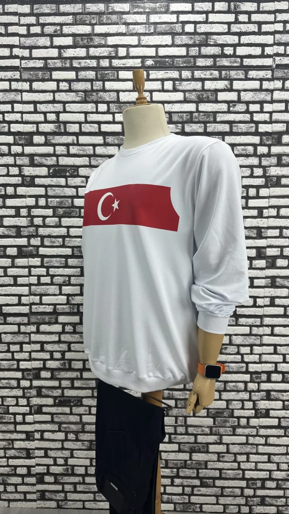 Büyük Beden Erkek Sweat Dijital Baskı Siyah Lacivert Beyaz Kırmızı Renk