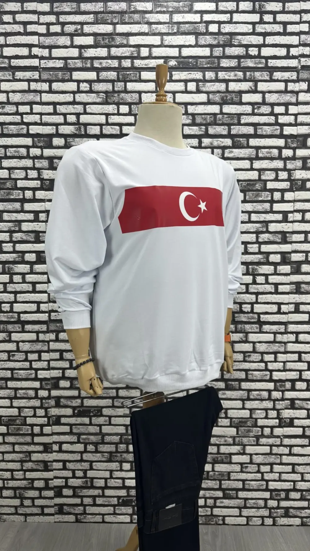 Büyük Beden Erkek Sweat Dijital Baskı Siyah Lacivert Beyaz Kırmızı Renk
