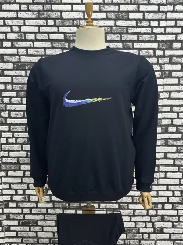 Büyük Beden Erkek Sweat Kabartma Baskı Siyah Lacivert Beyaz Kırmızı Renk