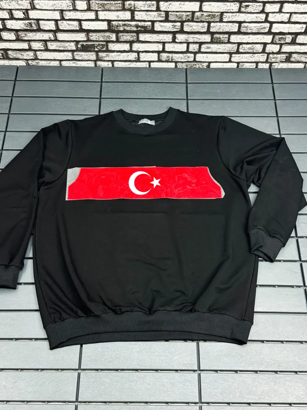 Büyük Beden Erkek Sweat Dijital Baskı Siyah Lacivert Beyaz Kırmızı Renk