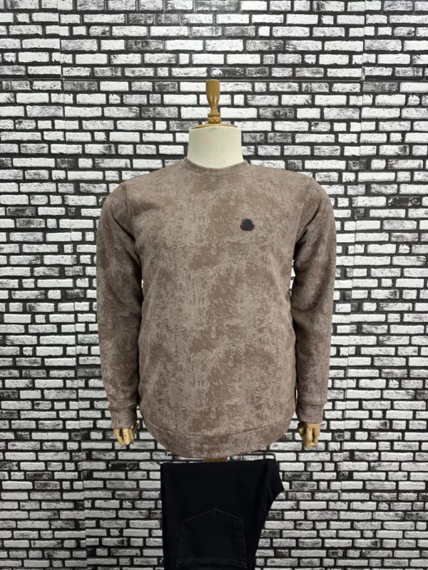 Büyük Beden Erkek Özel Desenli Model Yeni Sezon 3 İplik Şardonsuz Sweat 2 Renk