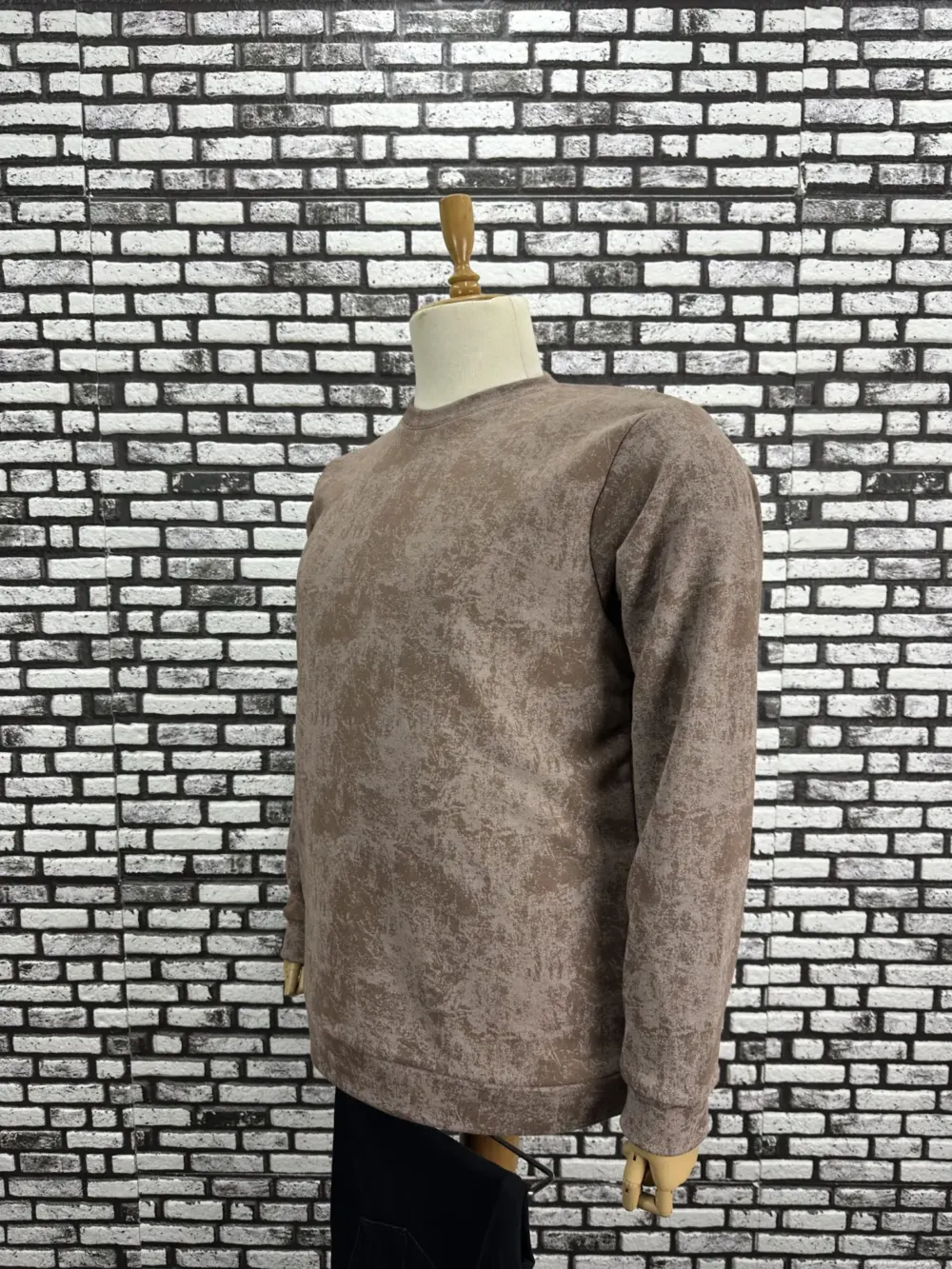 Büyük Beden Erkek Özel Desenli Model Yeni Sezon 3 İplik Şardonsuz Sweat Modacho 2 Renk