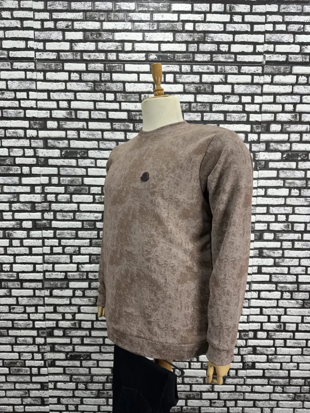 Büyük Beden Erkek Özel Desenli Model Yeni Sezon 3 İplik Şardonsuz Sweat 2 Renk
