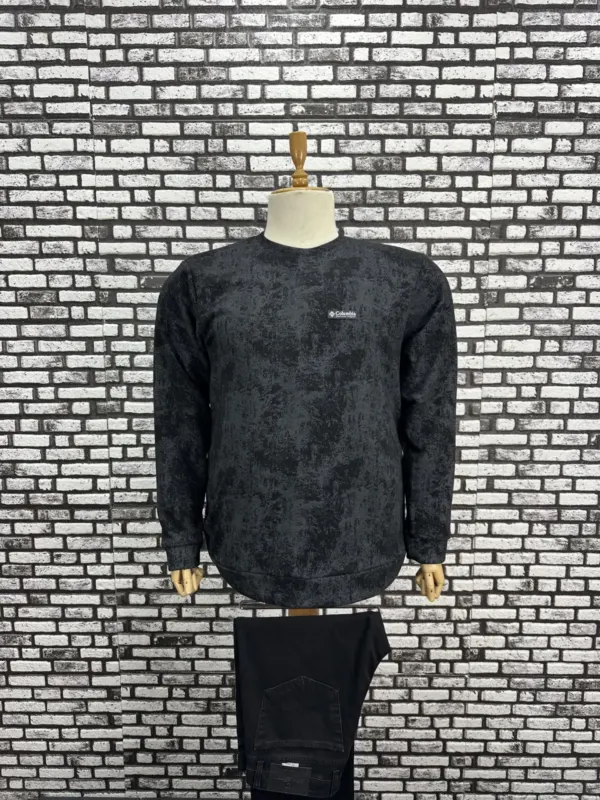 Büyük Beden Erkek Özel Desenli Model Yeni Sezon 3 İplik Şardonsuz Sweat 2 Renk