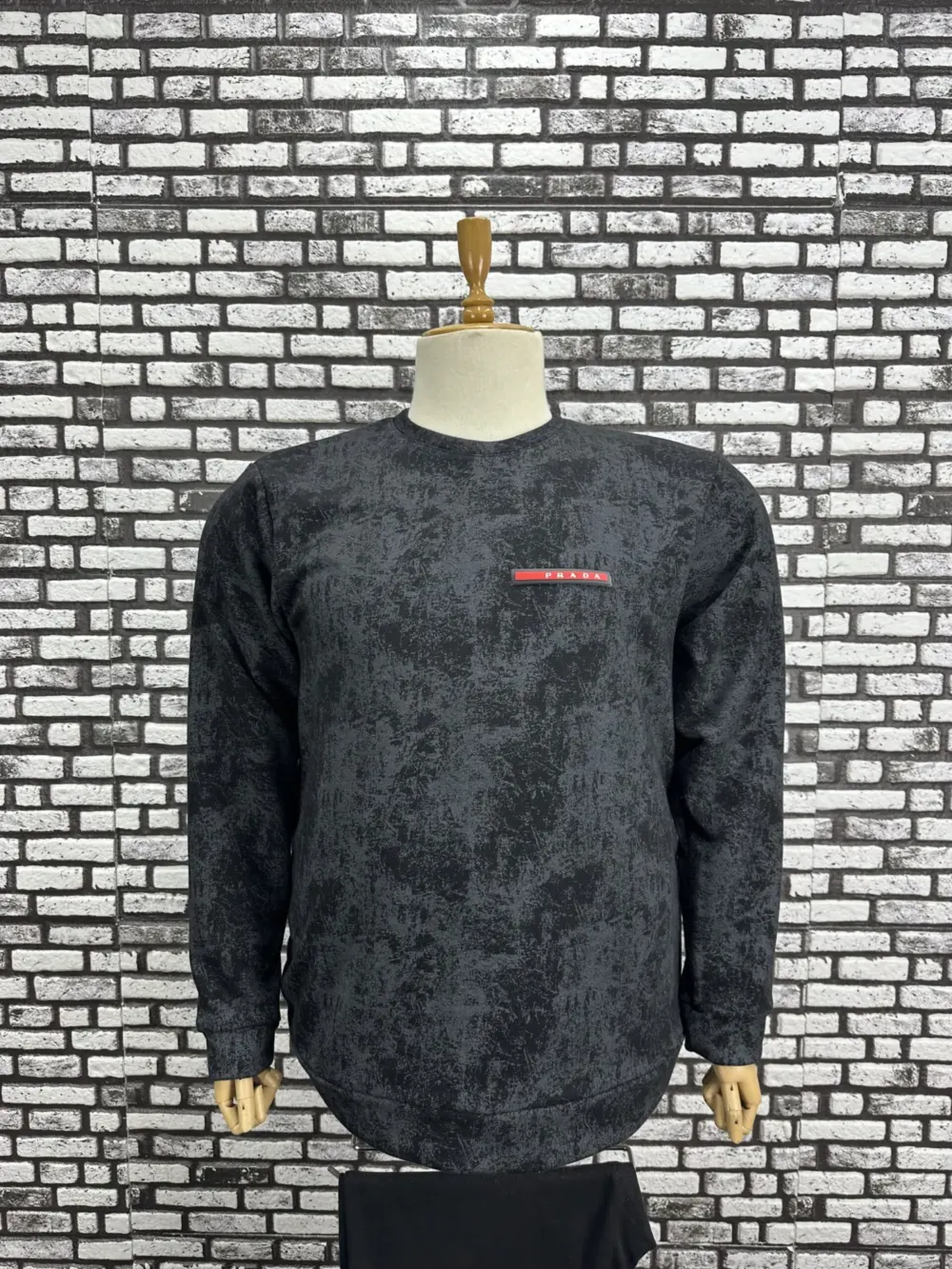 Büyük Beden Erkek Özel Desenli Model Yeni Sezon 3 İplik Şardonsuz Sweat 2 Renk