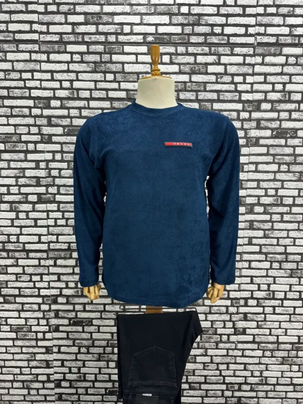Büyük Beden Erkek Polar Yazılı Model Kampanyalı Sweat