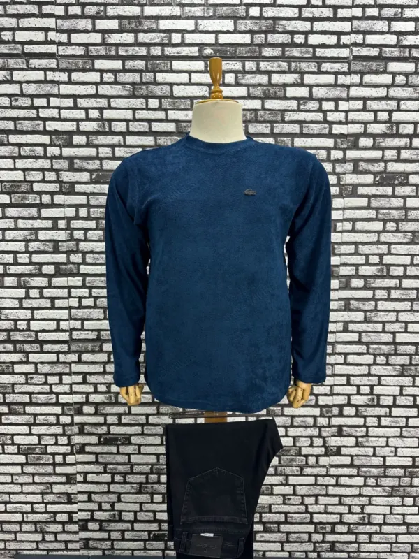 Büyük Beden Erkek Polar Yazılı Model Kampanyalı Sweat Koyu Amblem