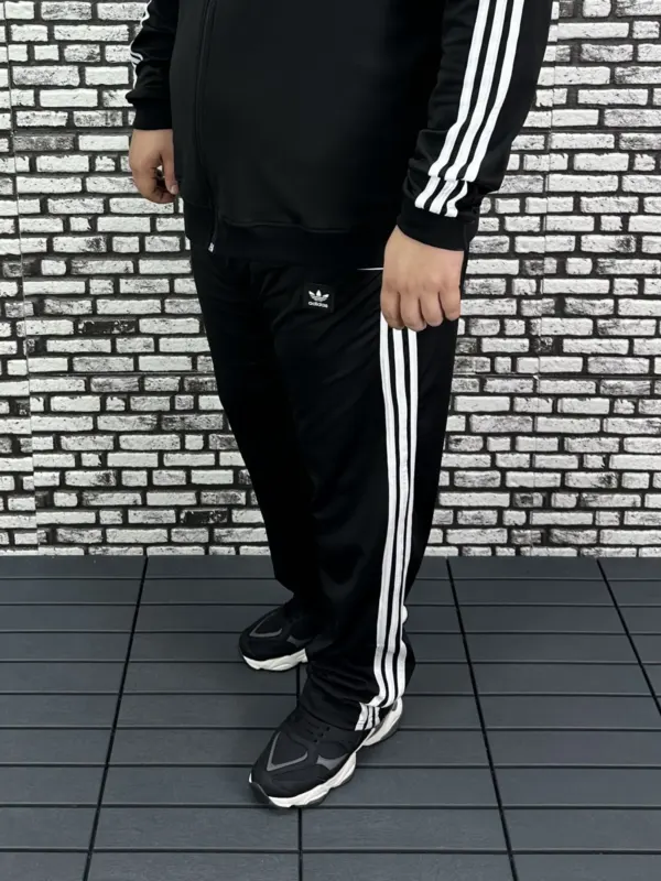 Dalgıç Kumaş Yeni Model Büyük Beden Şeritli Kauçuk Dikiş Eşofman Altı Lastikli Düz Paça