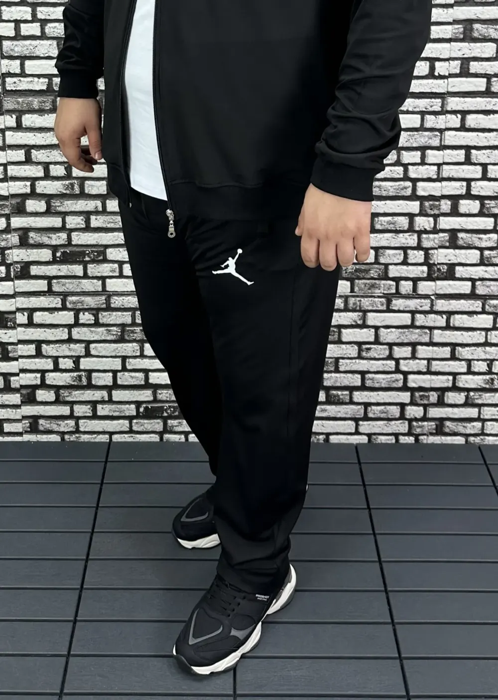 Dalgıç Kumaş Yeni Model Büyük Beden Dijital Baskı Eşofman Altı Lastikli Düz Paça