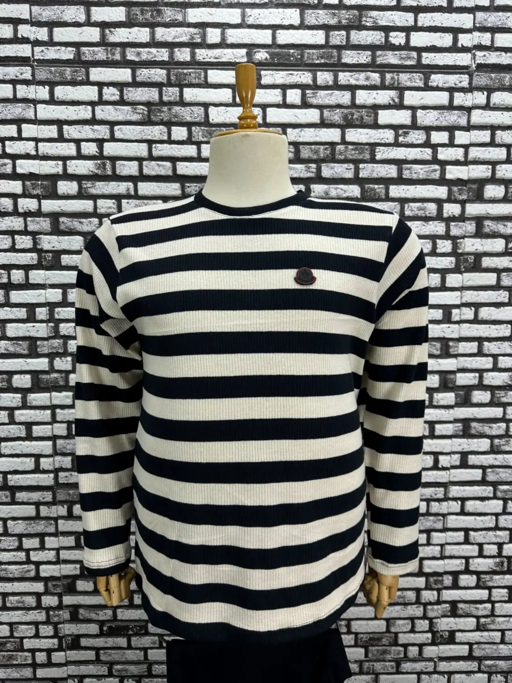 Büyük Beden Erkek Yeni Model Örme Çizgili Model Sweat