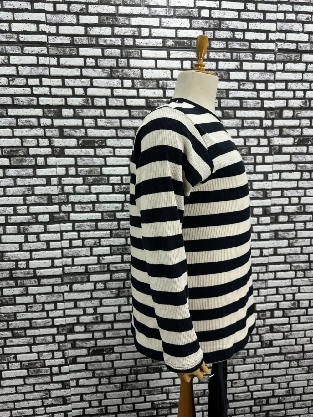 Büyük Beden Erkek Yeni Model Örme Çizgili Model Sweat