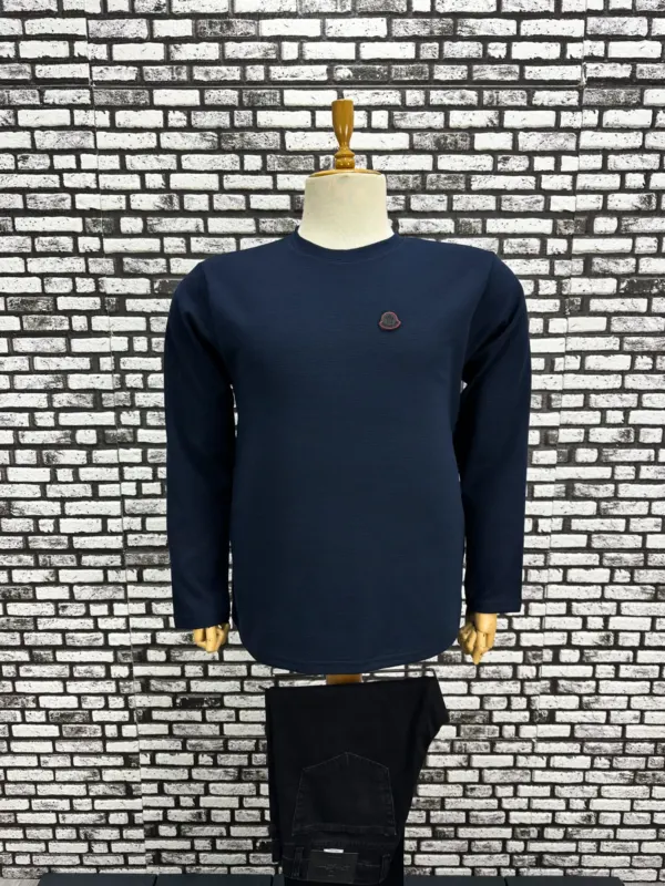 Büyük Beden Erkek Yeni Model Double Face Kumaş Çizgili Model Sweat Lacivert Siyah Renk