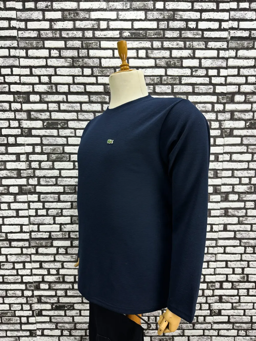 Büyük Beden Erkek Yeni Model Double Face Kumaş Çizgili Model Sweat Lacivert Siyah Renk