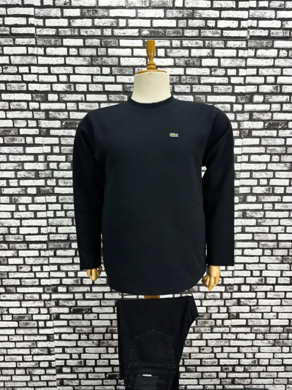 Büyük Beden Erkek Yeni Model Double Face Kumaş Çizgili Model Sweat Lacivert Siyah Renk