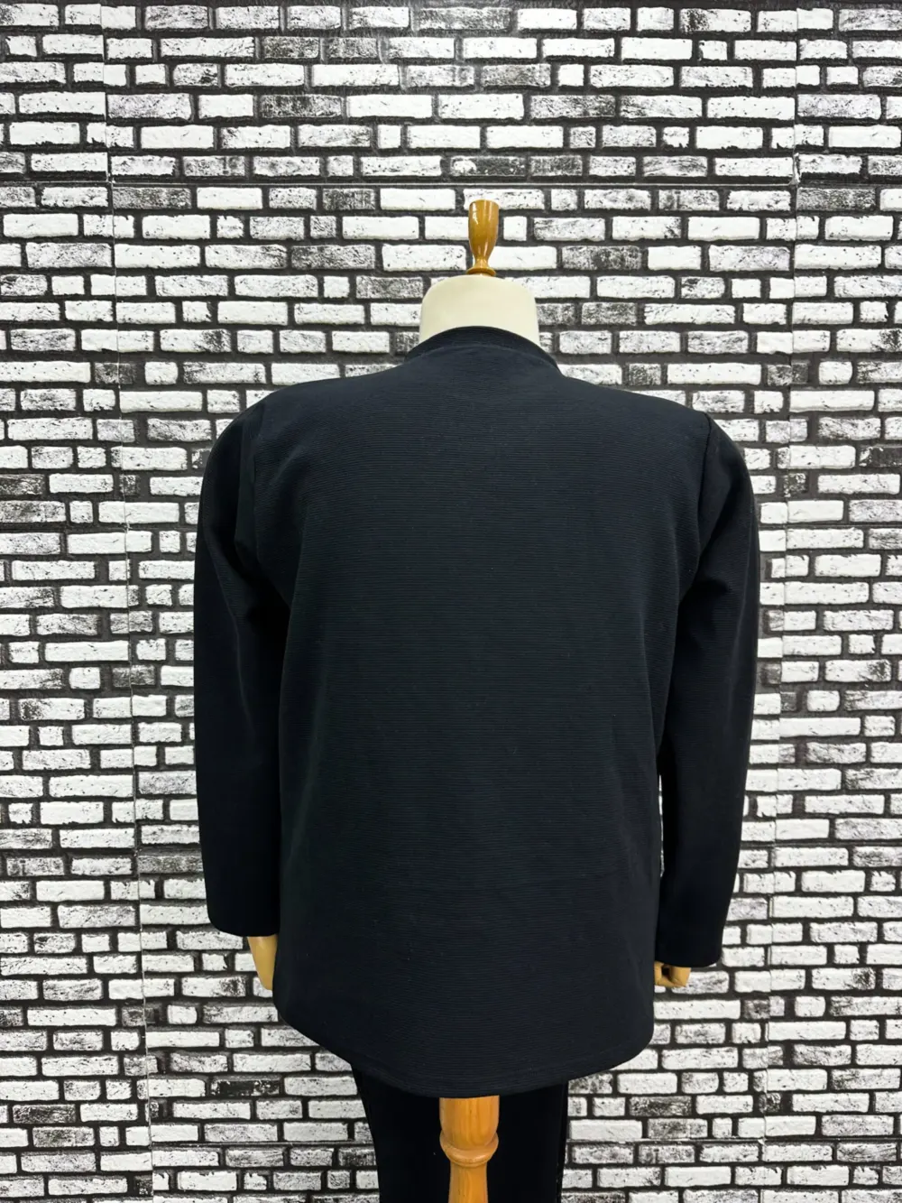 Büyük Beden Erkek Yeni Model Double Face Kumaş Çizgili Model Sweat Lacivert Siyah Renk