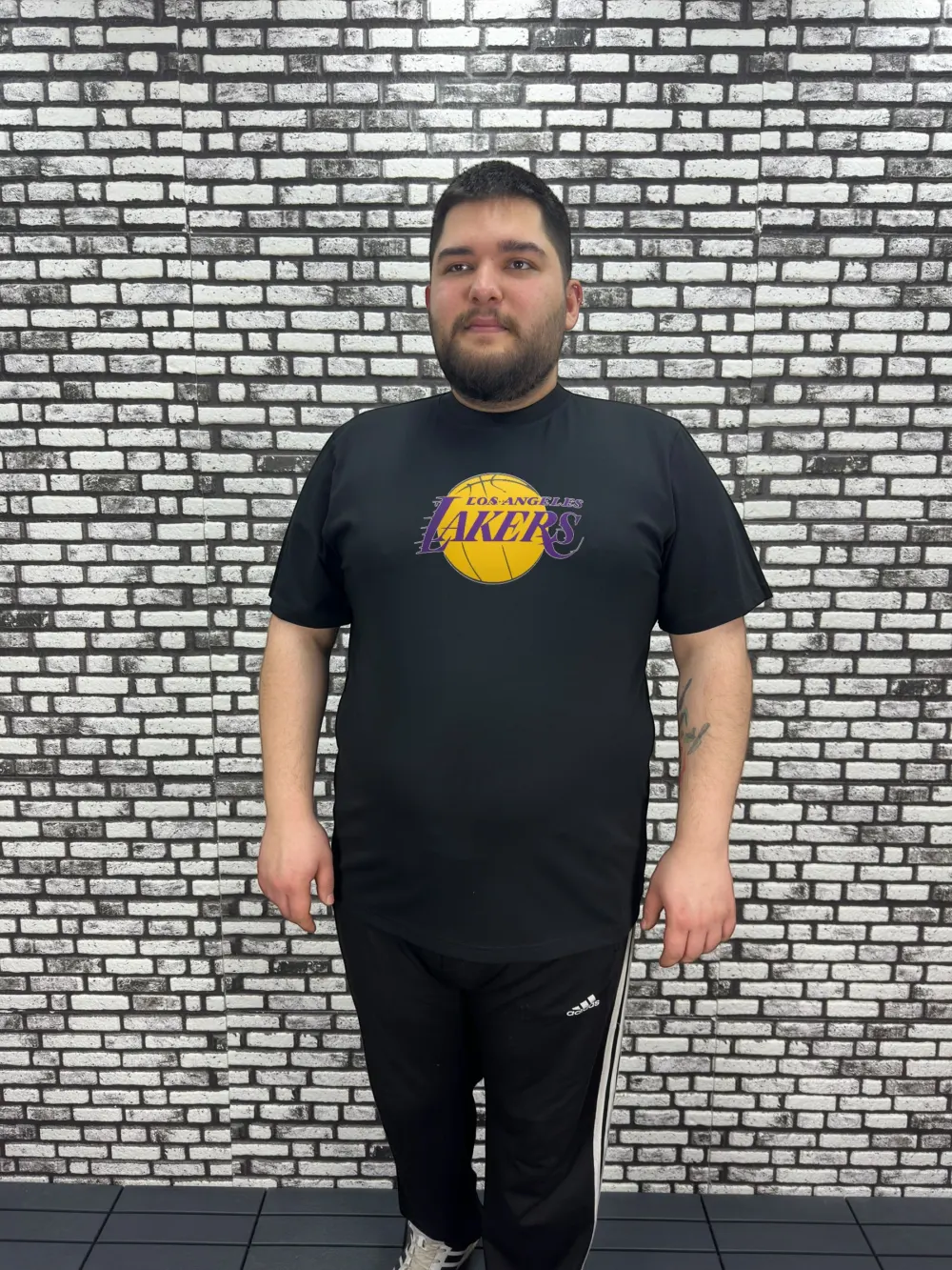 Büyük Beden Erkek Yeni Sezon Tişört Baskı Siyah ve Beyaz Renk