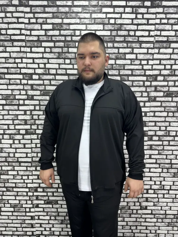 Büyük Beden Erkek Dalgıç Kumaş Hırka / Sadece Hırka Fiyatı. Modacho