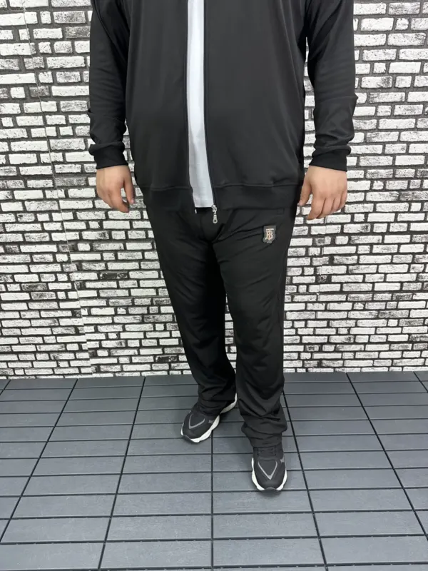 Dalgıç Kumaş Büyük Beden Eşofman Altı Lastikli Düz Paça