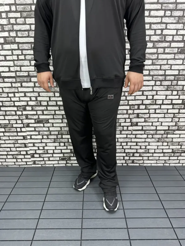 Dalgıç Kumaş Büyük Beden Eşofman Altı  Lastikli Düz Paça