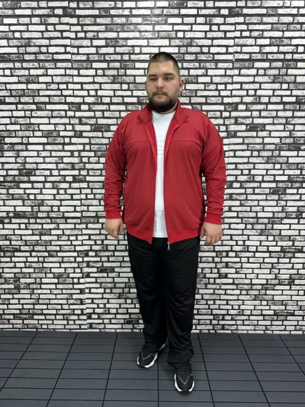 Büyük Beden Erkek Dalgıç Kumaş Eşofman Takımı Lastikli Düz Paça Modacho
