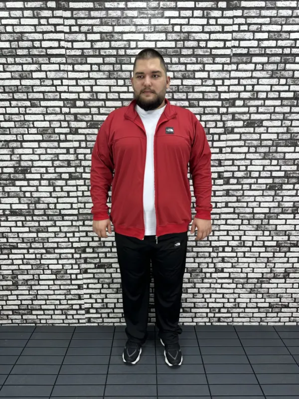 Büyük Beden Erkek Dalgıç Kumaş Eşofman Takımı Lastikli Düz Paça