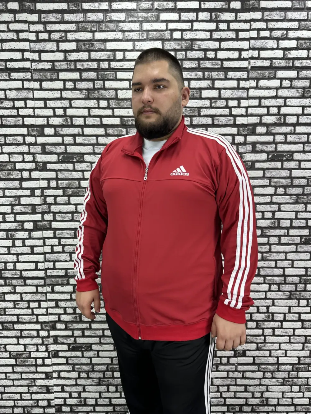 Büyük Beden Erkek Dalgıç Kumaş Eşofman Takımı Şeritli Lastikli Düz Paça / ÜSTÜ BASKI ALTI BASKISIZ.