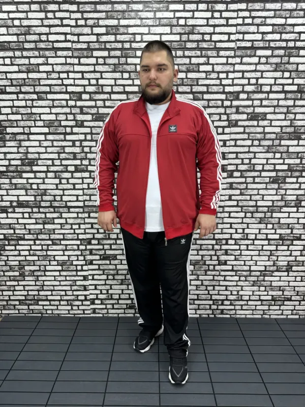 Büyük Beden Erkek Dalgıç Kumaş Eşofman Takımı Şeritli Kauçuk Dikiş Lastikli Düz Paça
