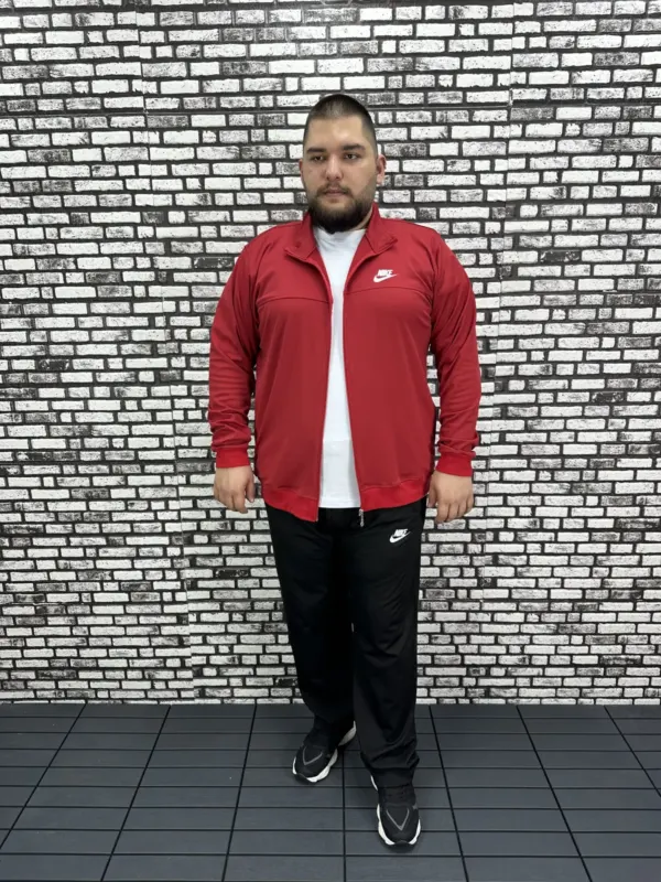 Büyük Beden Erkek Dalgıç Kumaş Eşofman Takımı Dijital Baskı Lastikli Düz Paça