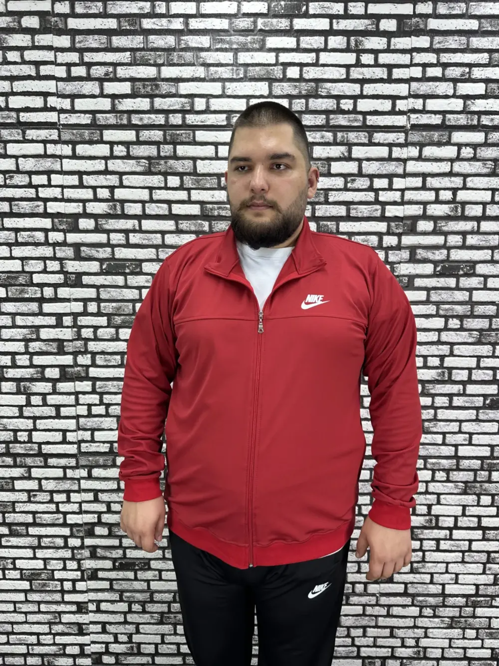 Büyük Beden Erkek Dalgıç Kumaş Eşofman Takımı Dijital Baskı Lastikli Düz Paça