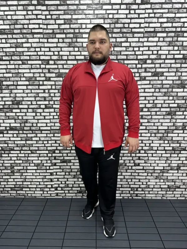 Büyük Beden Erkek Dalgıç Kumaş Eşofman Takımı Dijital Baskı Lastikli Düz Paça