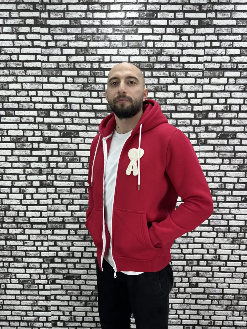 Küçük Beden 6 Renk 3 İplik Şardonlu Kapüşonlu Kanguru Cep  Hırka Erkek/Kadın