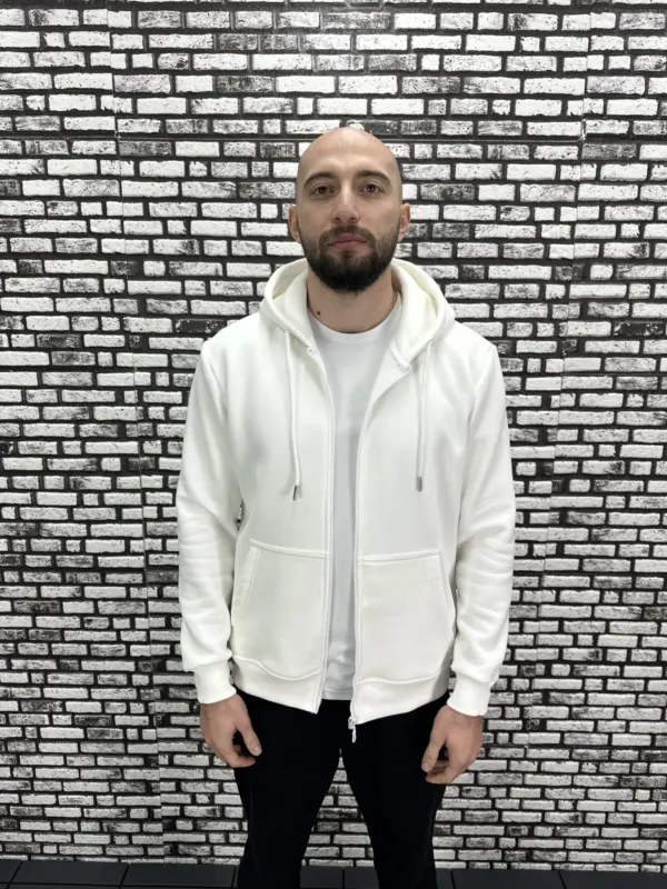 Küçük Beden 3 İplik Şardonlu Kapüşonlu Kanguru Cep  Hırka Erkek/Kadın Modacho