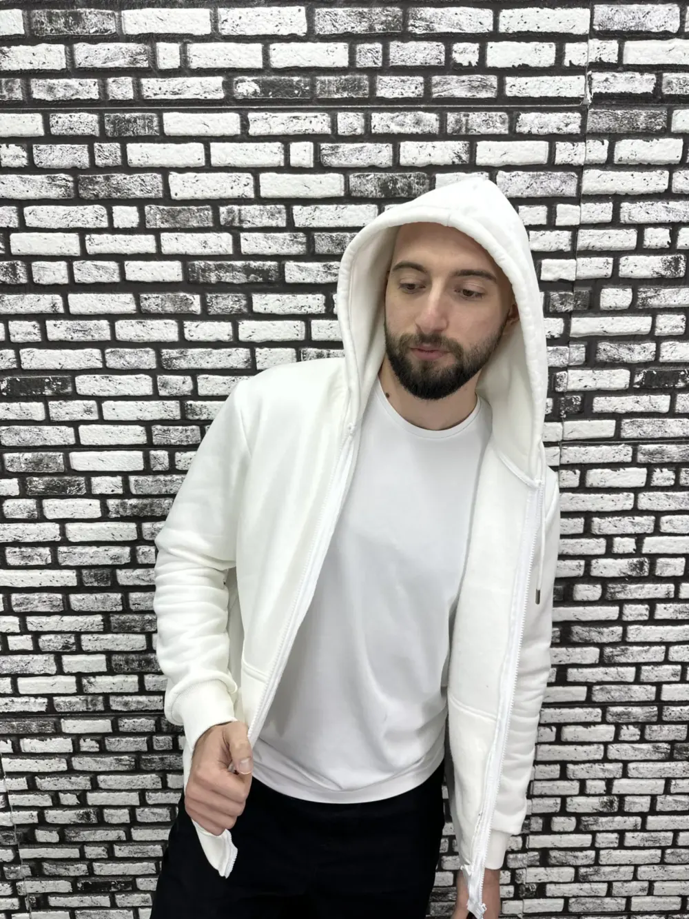 Küçük Beden 6 Renk 3 İplik Şardonlu Kapüşonlu Kanguru Cep  Hırka Erkek/Kadın