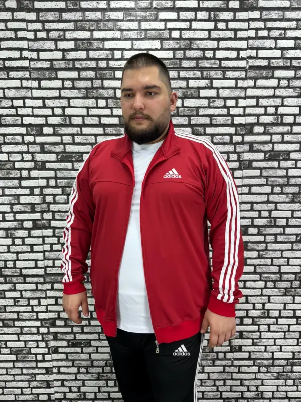 Büyük Beden Erkek Dalgıç Kumaş Dijital Baskı Şeritli Hırka / Sadece Hırka Fiyatı.