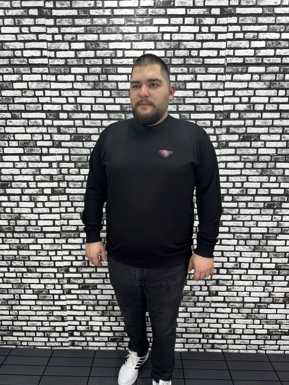 Büyük Beden Erkek Yeni Sezon Sweat Beyaz Kırmızı Siyah Lacivert Renk Dikiş Amblem