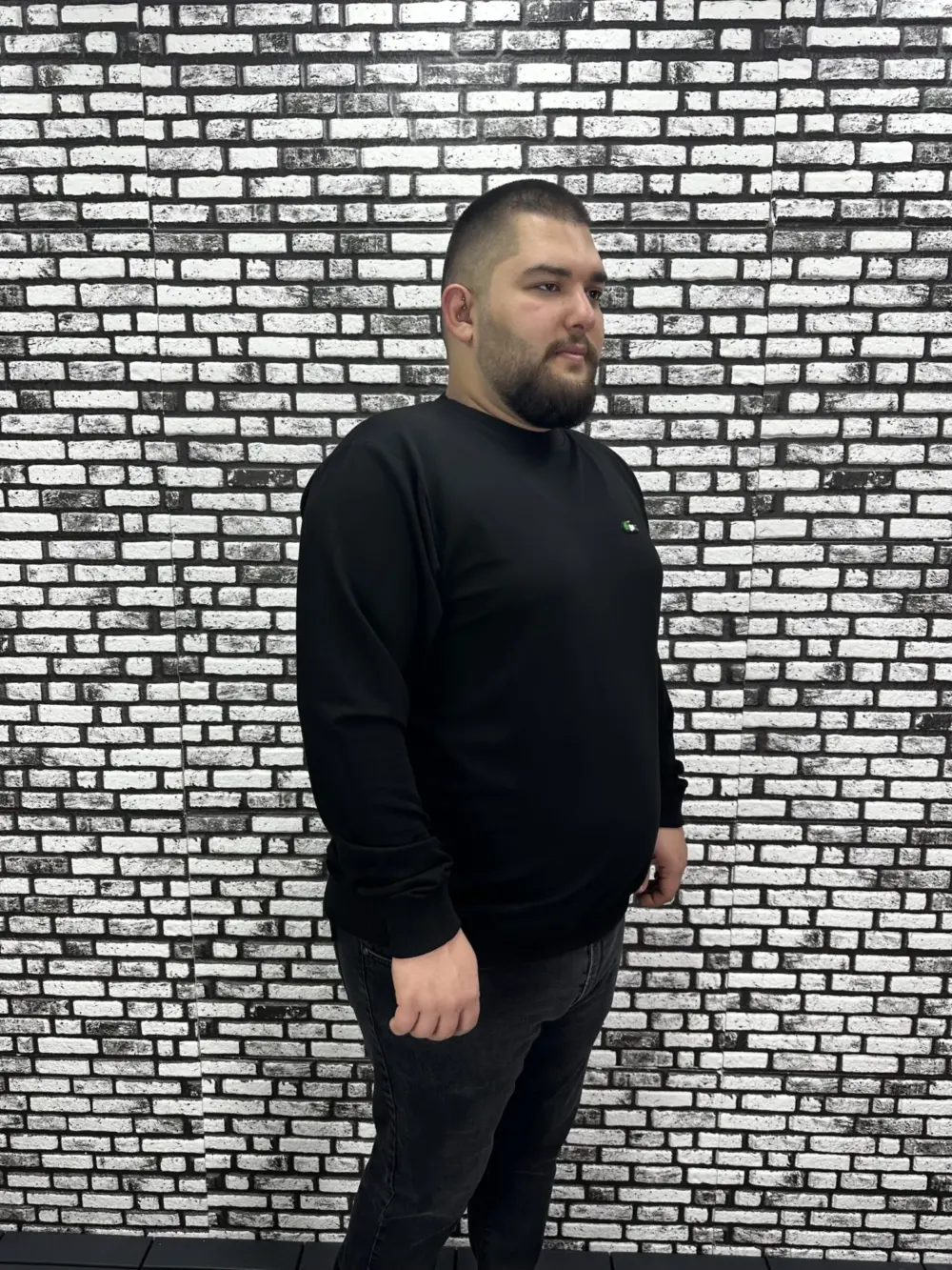 Büyük Beden Erkek Yeni Sezon Sweat Beyaz Kırmızı Siyah Lacivert Renk Dikiş Amblem