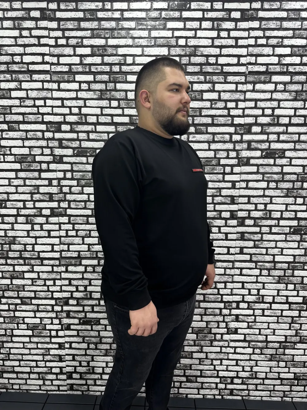 Büyük Beden Erkek Yeni Sezon Sweat Beyaz Kırmızı Siyah Lacivert Renk Dikiş Amblem