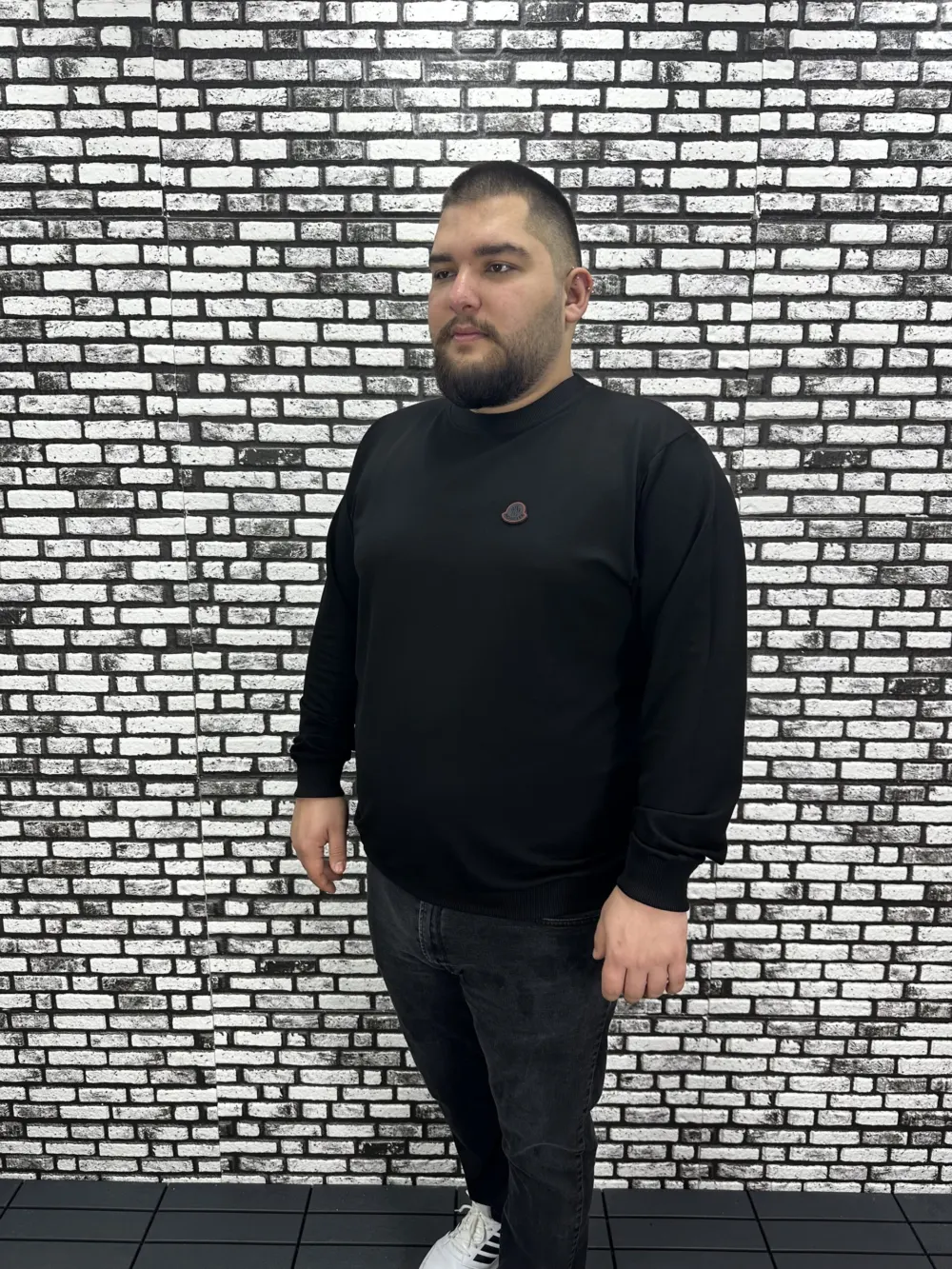 Büyük Beden Erkek Yeni Sezon Sweat Beyaz Kırmızı Siyah Lacivert Renk Dikiş Amblem