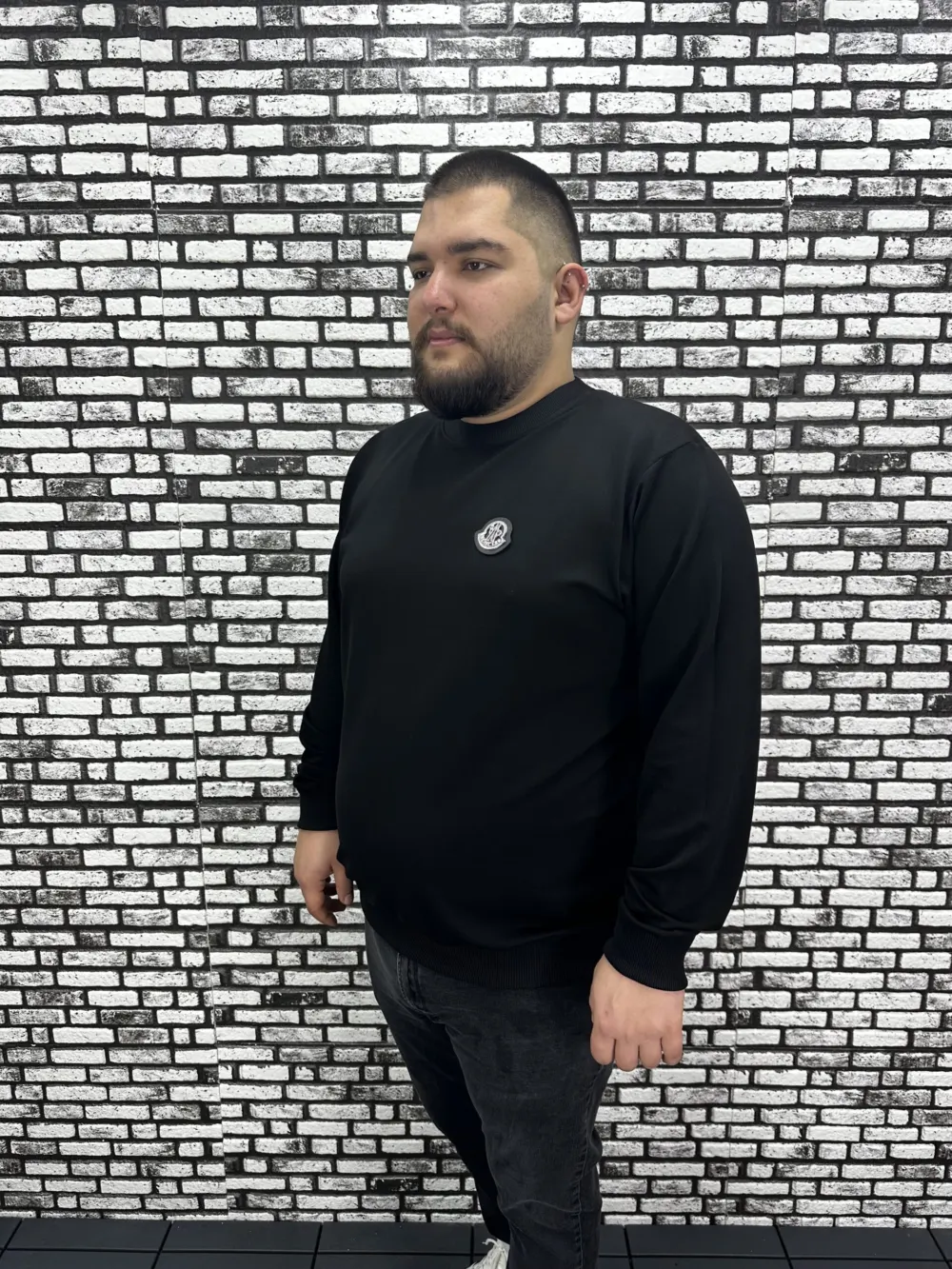Büyük Beden Erkek Yeni Sezon Sweat Beyaz Kırmızı Siyah Lacivert Renk Dikiş Amblem