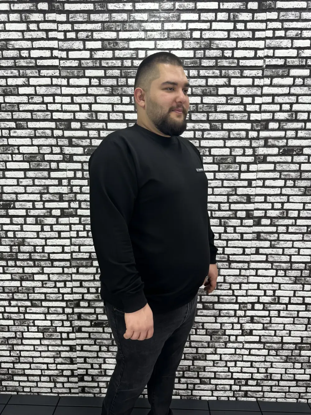 Büyük Beden Erkek Yeni Sezon Sweat Beyaz Kırmızı Siyah Lacivert Renk Dikiş Amblem