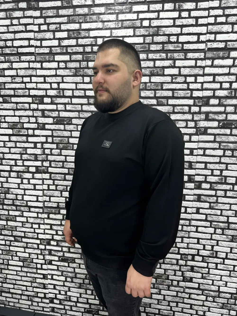 Büyük Beden Erkek Yeni Sezon Sweat Beyaz Kırmızı Siyah Lacivert Renk Dikiş Amblem
