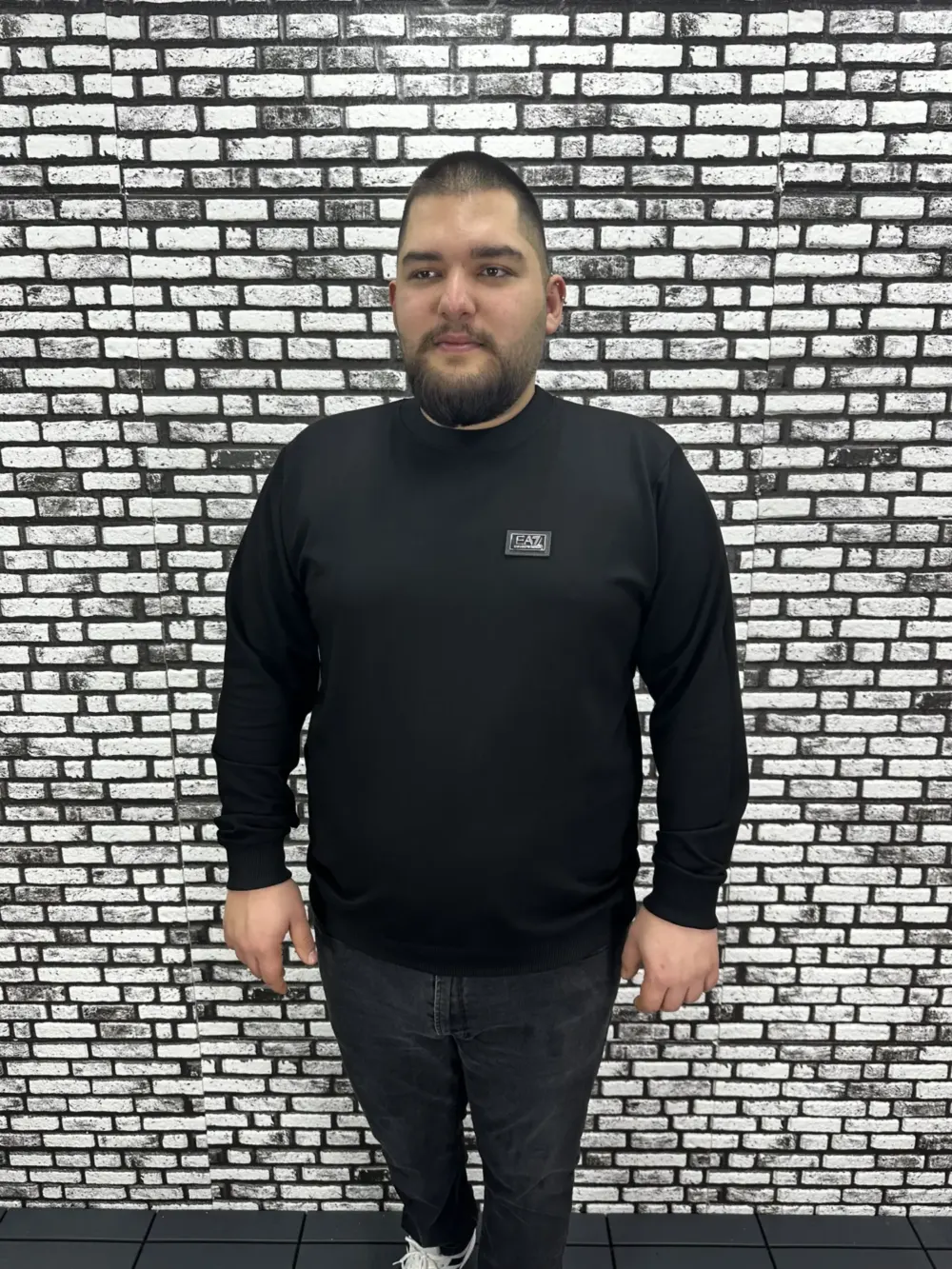 Büyük Beden Erkek Yeni Sezon Sweat Beyaz Kırmızı Siyah Lacivert Renk Dikiş Amblem