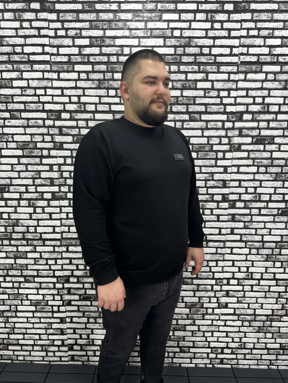 Büyük Beden Erkek Yeni Sezon Sweat Beyaz Kırmızı Siyah Lacivert Renk Dikiş Amblem