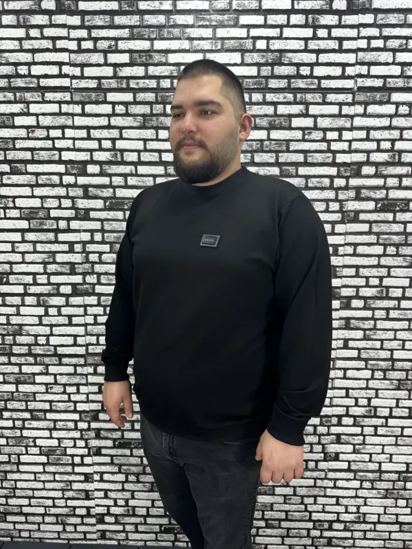 Büyük Beden Erkek Yeni Sezon Sweat Beyaz Kırmızı Siyah Lacivert Renk Dikiş Amblem