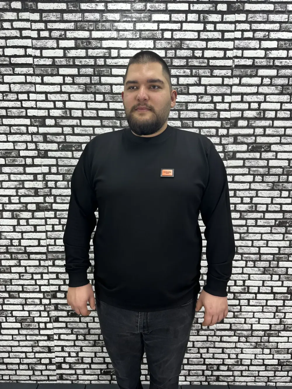 Büyük Beden Erkek Yeni Sezon Sweat Beyaz Kırmızı Siyah Lacivert Renk Dikiş Amblem