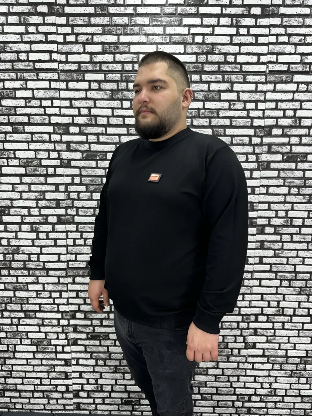 Büyük Beden Erkek Yeni Sezon Sweat Beyaz Kırmızı Siyah Lacivert Renk Dikiş Amblem