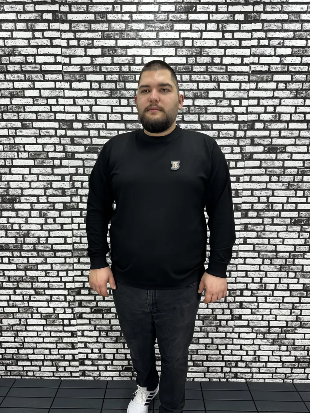 Büyük Beden Erkek Yeni Sezon Sweat Beyaz Kırmızı Siyah Lacivert Renk Dikiş Amblem
